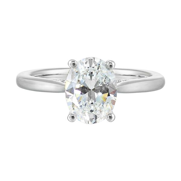 14K OVAL CENTER SEMI-MOUNT W4640OO200SM-4WB - Image 2
