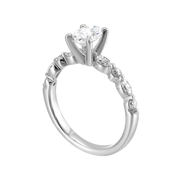 14K PERFECT LOVE SEMI-MOUNT RING W0761ON100SM-4W89 - Image 3