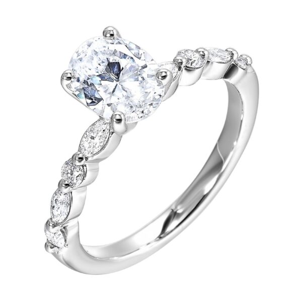 14K PERFECT LOVE SEMI-MOUNT RING W0761ON100SM-4W89