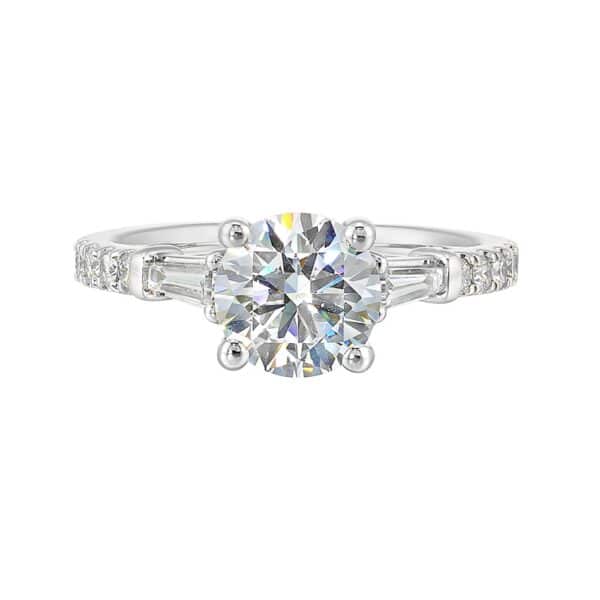 14K WHITE GOLD SEMI MOUNT RING W4531RN150SM-4W89 - Image 3