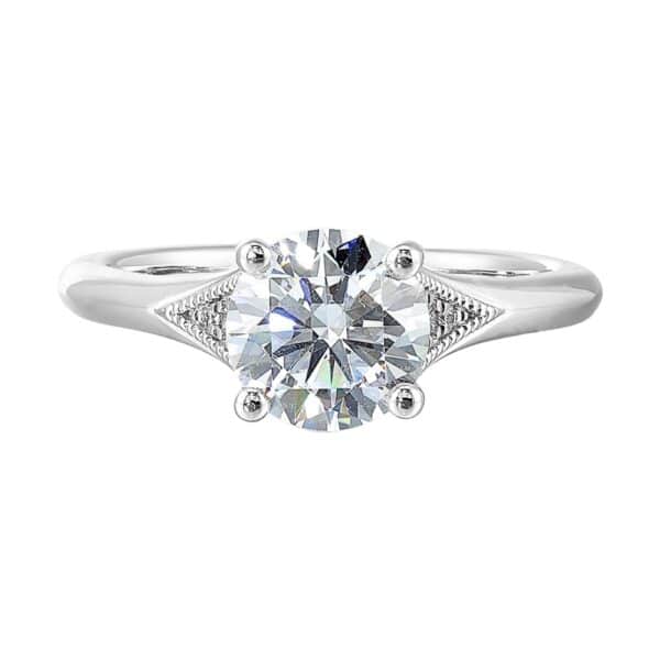 14K WHITE GOLD SEMI MOUNT RING W4381RN150SM-4W89 - Image 2