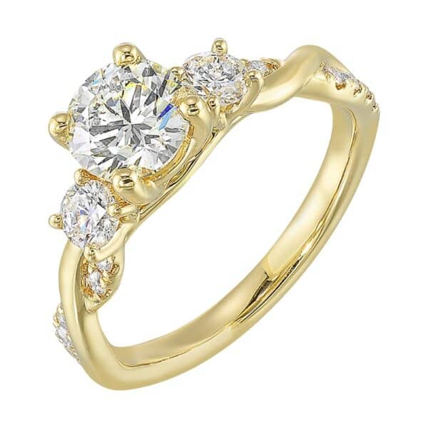 14K YELLOW GOLD SEMI MOUNT W0412RN100SM-4YWB