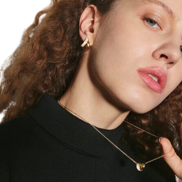 HEARTS ON FIRE INSIDE/OUT DIAMOND FLIP EARRINGS UU29108YGHV085 - Image 4