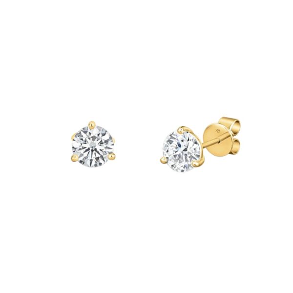 HEARTS ON FIRE THREE-PRONG STUD EARRINGS 3SIE01008Y