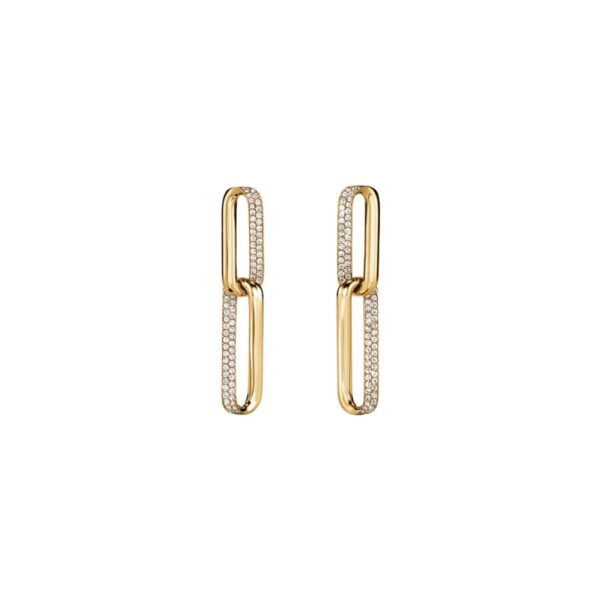HEARTS ON FIRE INSIDE/OUT DIAMOND LINK EARRINGS UU29838YGHV075