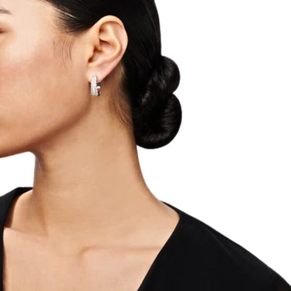 SIMON G. SIMON-SET DIAMOND HOOP EARRINGS LE4391 - Image 2