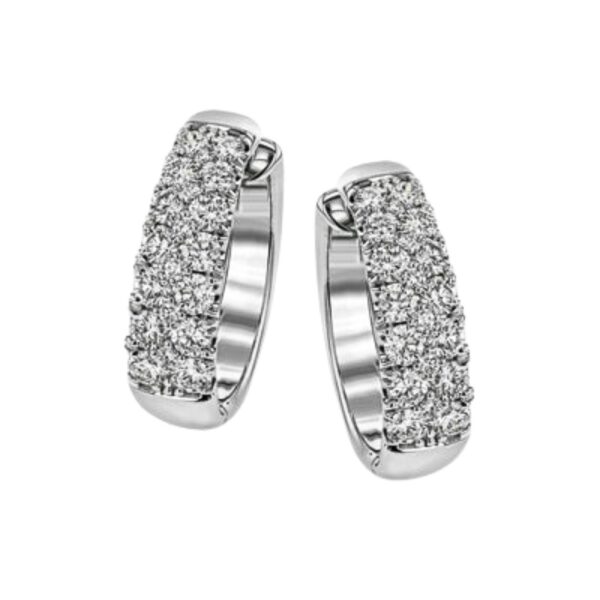 SIMON G. SIMON-SET DIAMOND HOOP EARRINGS LE4391