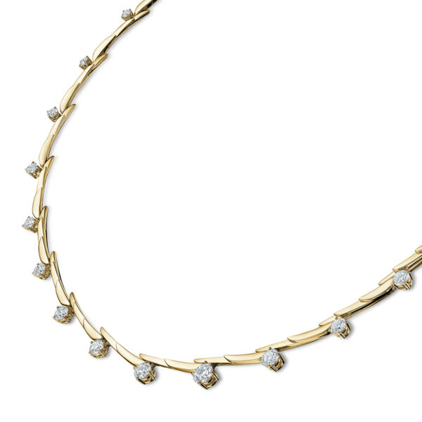 HEARTS ON FIRE VELA CROSSOVER NECKLACE UU27358YGHV4251800 - Image 2
