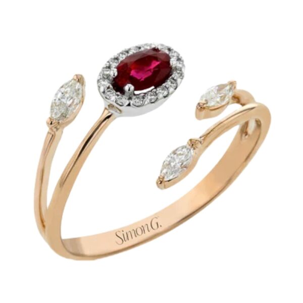 SIMON G. TEMPERA RUBY AND DIAMOND RING LR2265-R