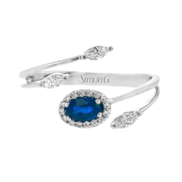 SIMON G. TEMPERA SAPPHIRE AND DIAMOND RING LR2265 - Image 2