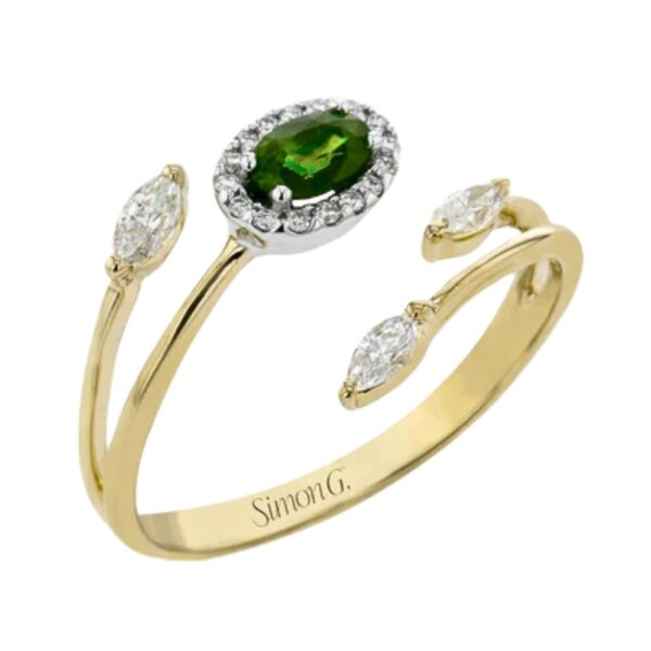 SIMON G. TEMPERA EMERALD AND DIAMOND RING LR2265-Y
