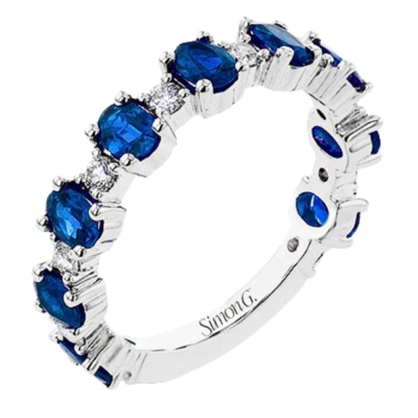 SIMON G. SAPPHIRE AND DIAMOND RING LR4039