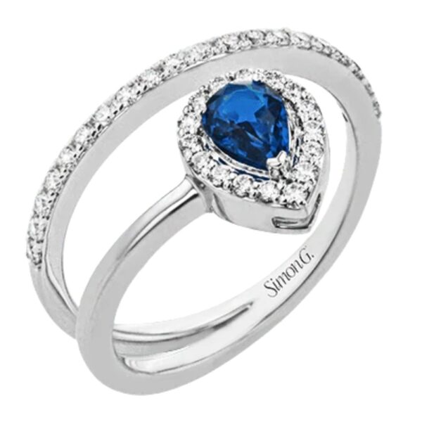 SIMON G. SAPPHIRE AND DIAMOND RING LR2334