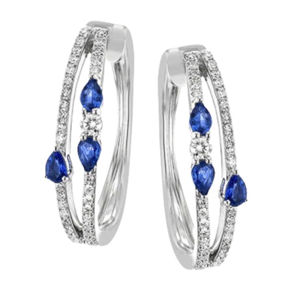 SIMON G. SAPPHIRE AND DIAMOND EARRINGS LE4691