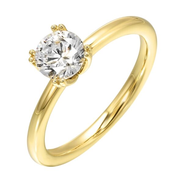 14K YELLOW GOLD SOLITAIRE SEMI MOUNT W0350RN200SM-4Y - Image 2
