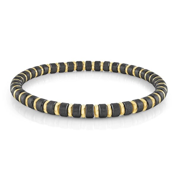 ITALGEM STEEL DISK BEADED BRACELET BB-315-8