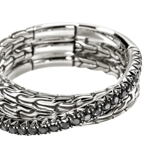 JOHN HARDY ESSENTIAL PAVE CROSSOVER RING RBS987154BLSX6 - Image 2