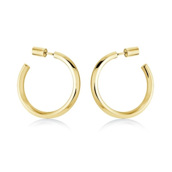 ITALGEM STEEL OPEN HOOP EARRINGS SHEA92