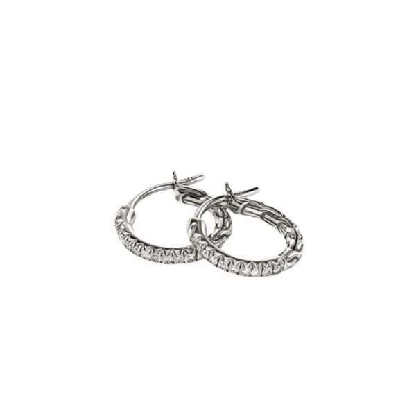 JOHN HARDY ESSENTIAL PAVE HOOP EARRINGS EBP987012DI - Image 3