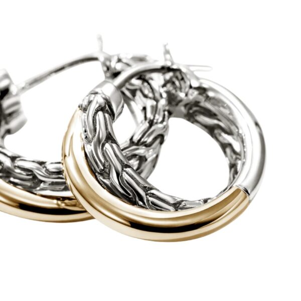JOHN HARDY ESSENTIAL CROSSOVER HOOP EARRINGS EZZ98713 - Image 2