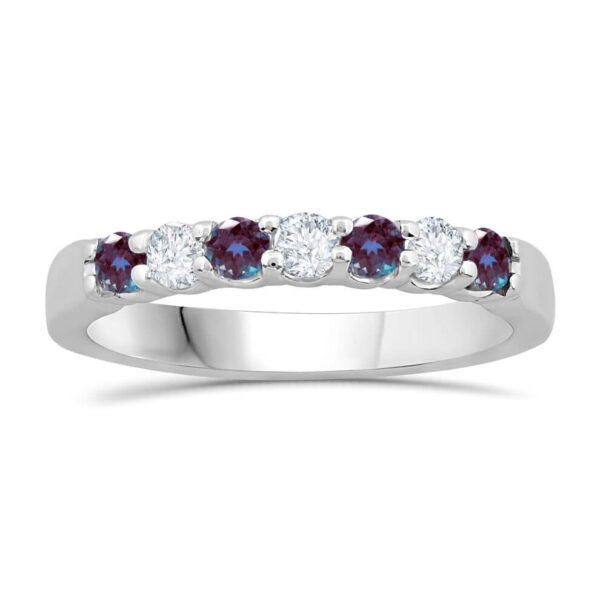 ALEXANDRITE AND DIAMOND BAND M5458