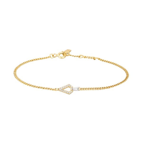 GOLD GEOMETRIC CUBIC ZIRCONIA BRACELET B059-02G