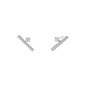HEARTS ON FIRE BARRE FLOATING SINGLE DIAMOND PAVE CLIMBER EARRINGS UU28518WGHV080