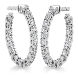HEARTS ON FIRE SIGNATURE OVAL HOOP - SMALL HOOPSIGO00668W