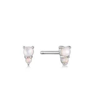 ANIA HAIE SILVER MOP AND KYOTO OPAL STUD EARRINGS E034-02H