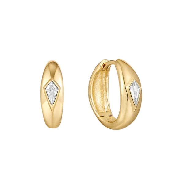 ANIA HAIE GOLD SPARKLE DOME HOOP EARRINGS E041-06G-W
