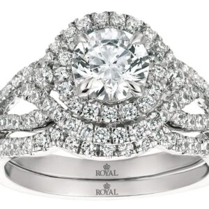 14K WHITE GOLD SEMI-MOUNT WEDDING SET WC7623S