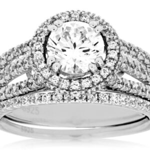 14K WHITE GOLD SEMI-MOUNT WEDDING SET WC7619S