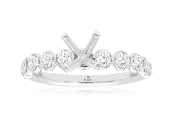 14K WHITE GOLD SEMI-MOUNT WH1333S