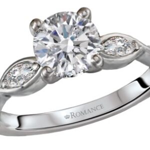 14K WHITE GOLD DIAMOND SEMI-MOUNT 160138-RD100
