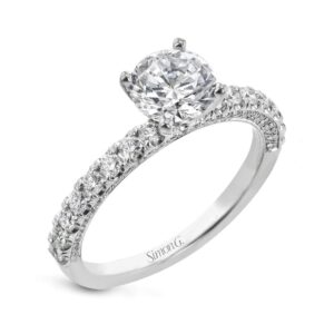 SIMON G. WHITE GOLD ROUND SEMI-MOUNT LR2595