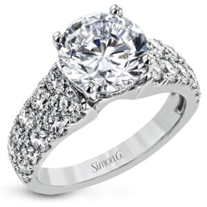 SIMON G. ROUND-CUT ENGAGEMENT RING IN 18K GOLD WITH DIAMONDS LR2600