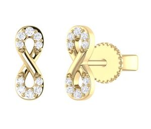 10K DIAMOND INFINITY EARRINGS M6642
