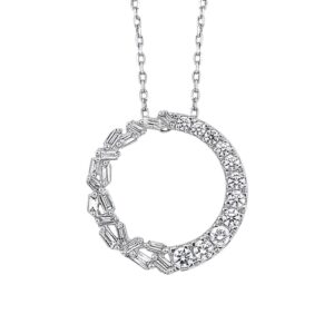 14K DIAMOND CIRCLE PENDANT PD10361-4WCSC