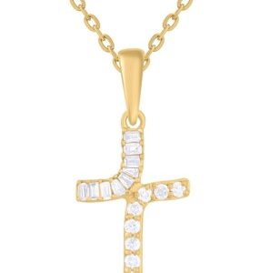 10K DIAMOND CROSS PENDANT M6924