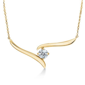 HEARTS ON FIRE VELA SOLITAIRE CROSSOVER PENDANT UU27898YGHV0501800