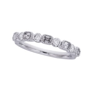 14K WHITE GOLD DIAMOND BAND W901810