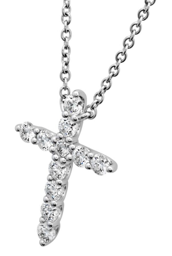 HEARTS ON FIRE DIAMOND CROSS PENDANT HFPSIGCR00508W - Image 2