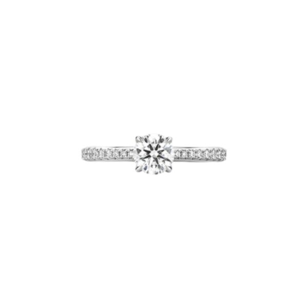 HEARTS ON FIRE VELA SOLITAIRE RING WITH DIAMOND BAND UU2640PTIS10706500 - Image 2