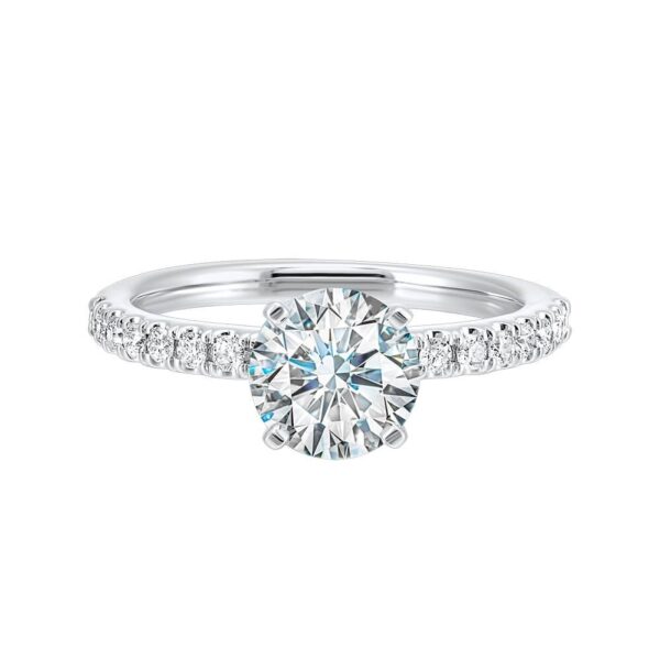14K WHITE GOLD PERFECT LOVE SEMI MOUNT W0211RN100SM-4W89 - Image 2