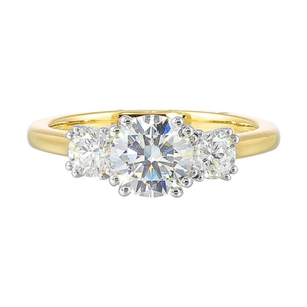 WHITE AND YELLOW GOLD SEMI MOUNT W4791RN100SM-4YWB - Image 2