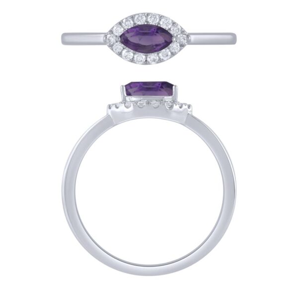 AMETHYST AND DIAMOND RING M5942