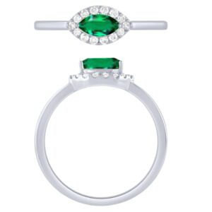 EMERALD AND DIAMOND RING M5945