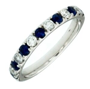 14K WHITE GOLD DIAMOND AND SAPPHIRE W907BSP