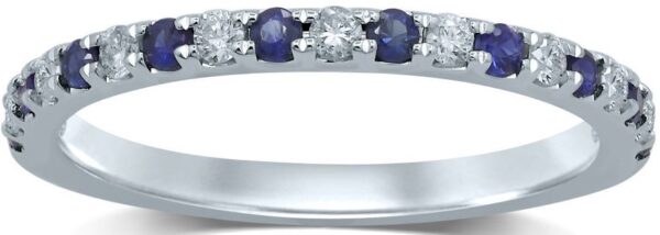 SAPPHIRE AND DIAMOND PAVÉ SET BIRTHSTONE RING M4781