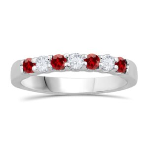 GARNET AND DIAMOND BAND M5453
